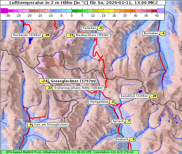 Temperatur, 11. 1. 2026