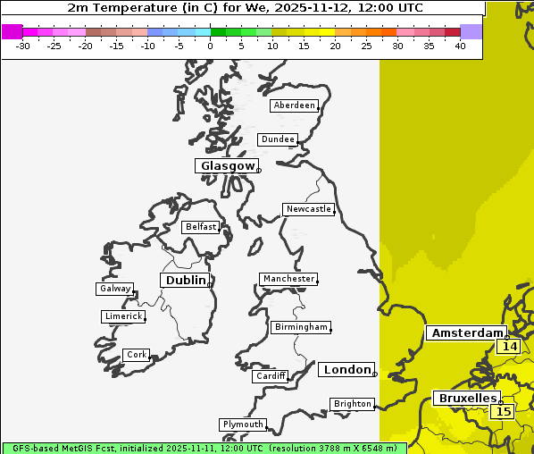 Temperatur, 12. 11. 2025