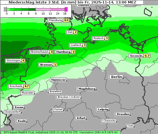 Niederschlag, 14. 11. 2025