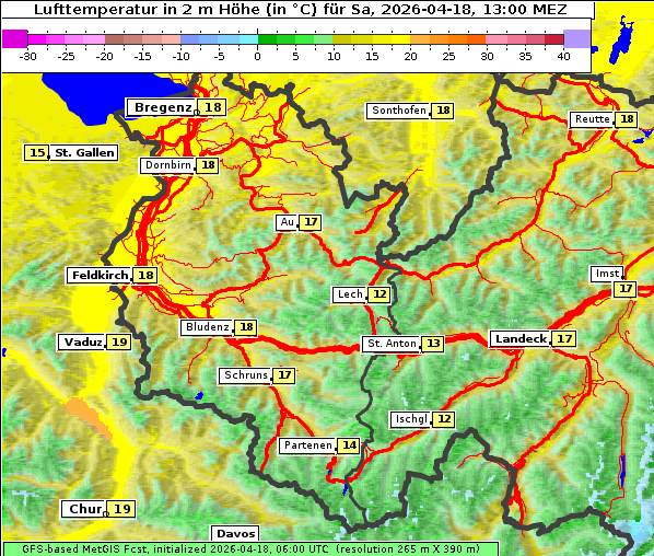 Temperatur, 18. 4. 2026
