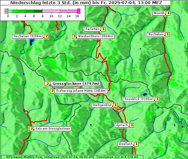 Niederschlag, 4. 7. 2025