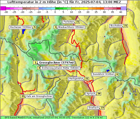 Temperatur, 4. 7. 2025