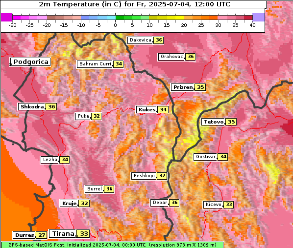 Temperatur, 4. 7. 2025
