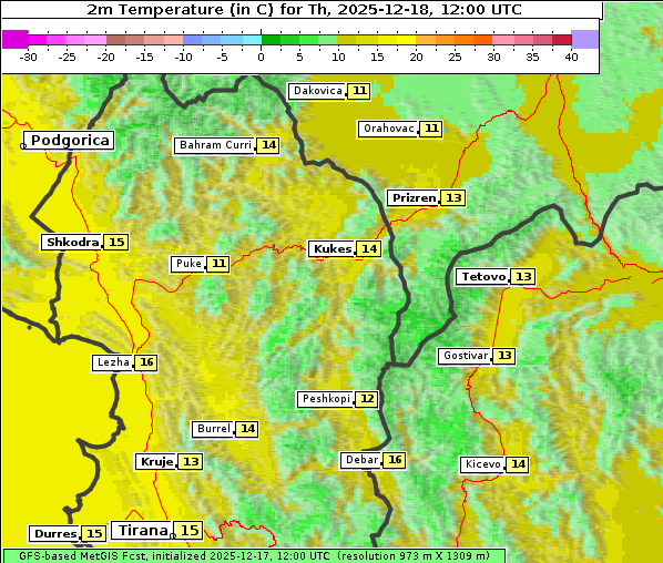 Temperatur, 18. 12. 2025