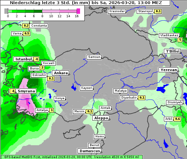 Niederschlag, 28. 3. 2026