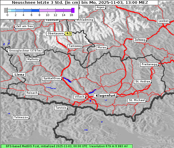 Neuschnee, 3. 11. 2025