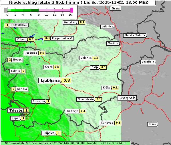 Niederschlag, 2. 11. 2025