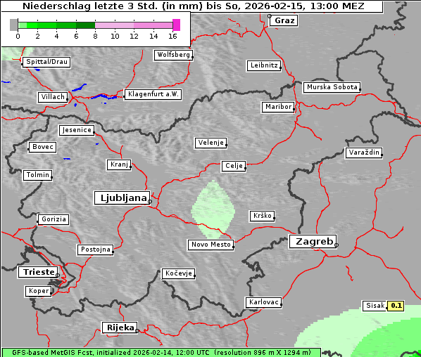 Niederschlag, 15. 2. 2026