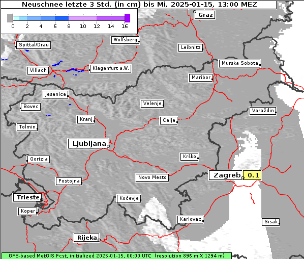 Neuschnee, 15. 1. 2025