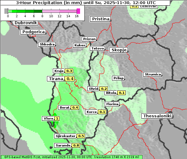 Niederschlag, 30. 11. 2025