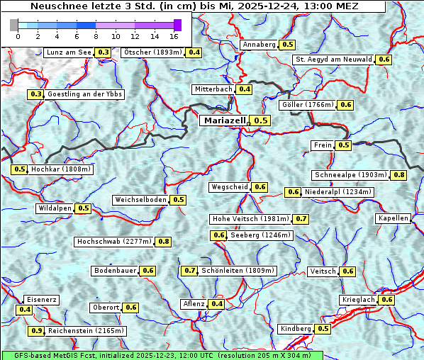 Neuschnee, 24. 12. 2025
