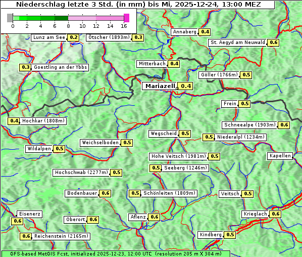 Niederschlag, 24. 12. 2025