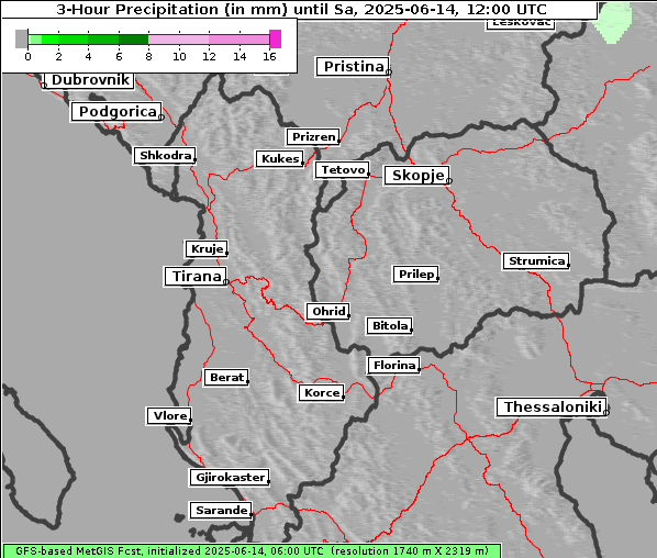 Niederschlag, 14. 6. 2025