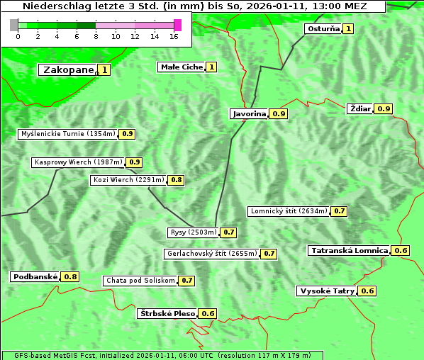 Niederschlag, 11. 1. 2026