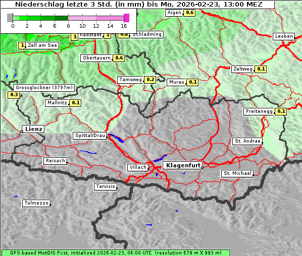 Niederschlag, 23. 2. 2026