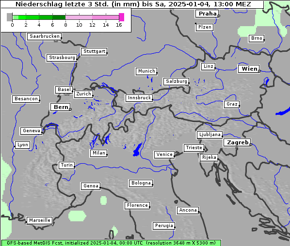 Niederschlag, 4. 1. 2025