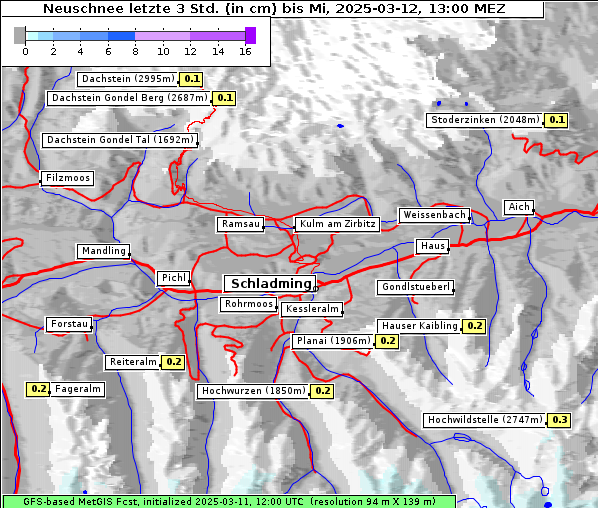 Neuschnee, 12. 3. 2025