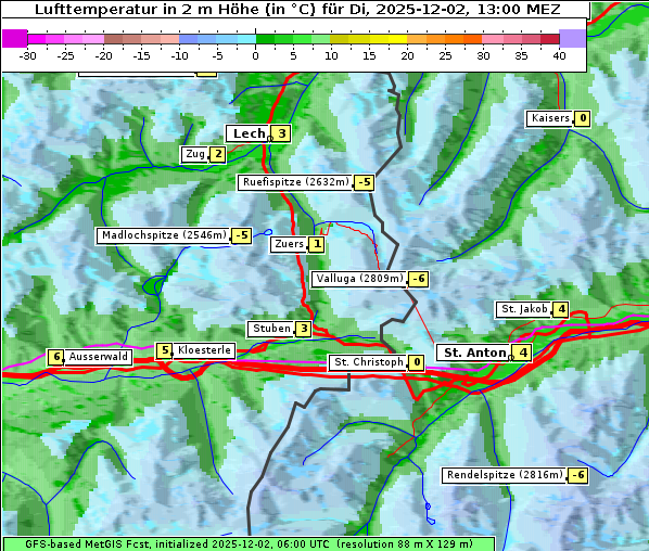 Temperatur, 2. 12. 2025