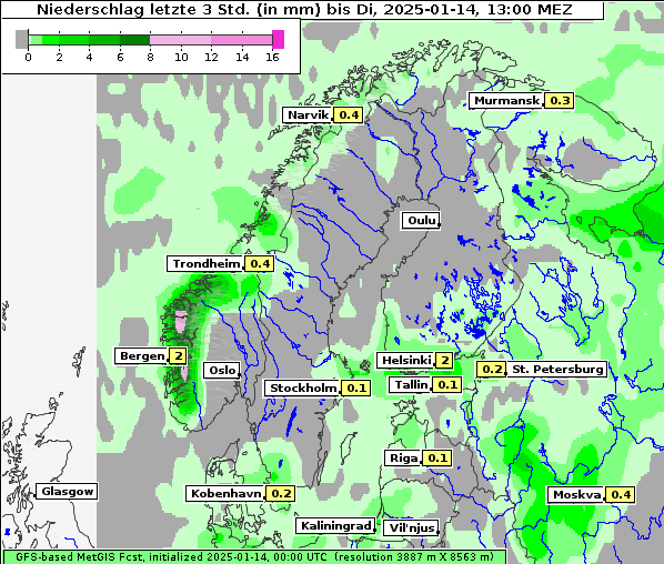 Niederschlag, 14. 1. 2025