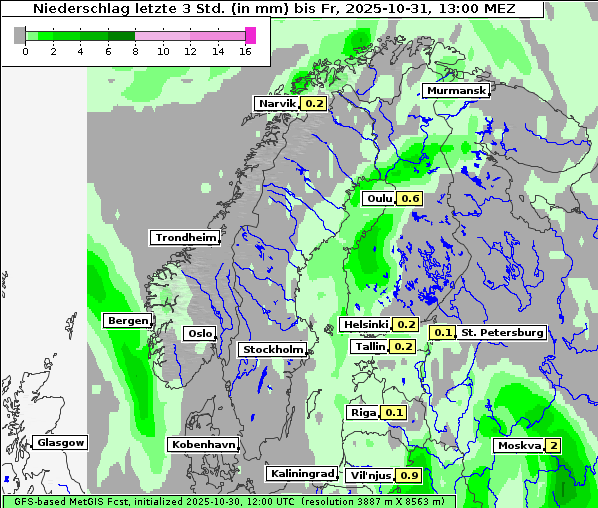 Niederschlag, 31. 10. 2025