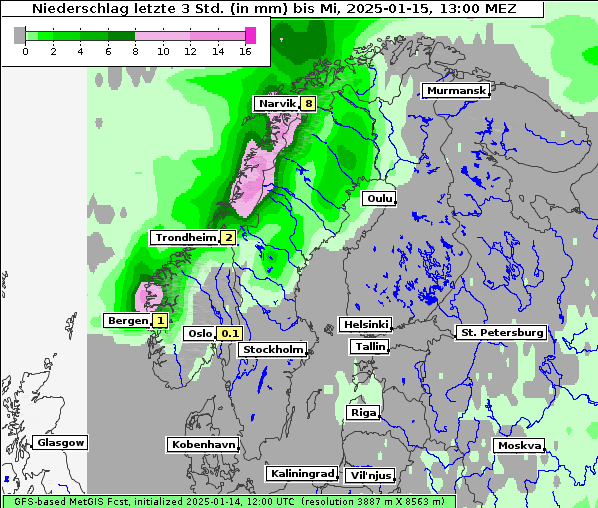 Niederschlag, 15. 1. 2025