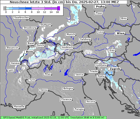 Neuschnee, 27. 2. 2025