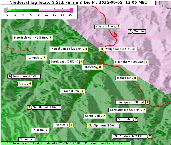 Niederschlag, 5. 9. 2025