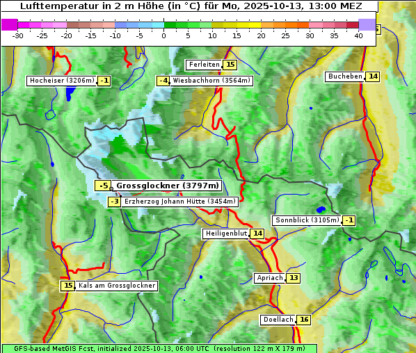 Temperatur, 13. 10. 2025
