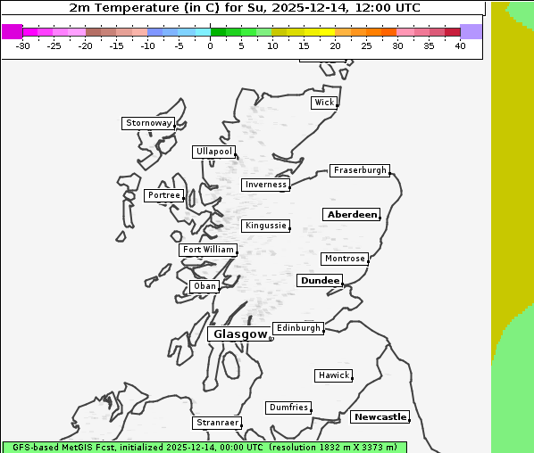 Temperatur, 14. 12. 2025