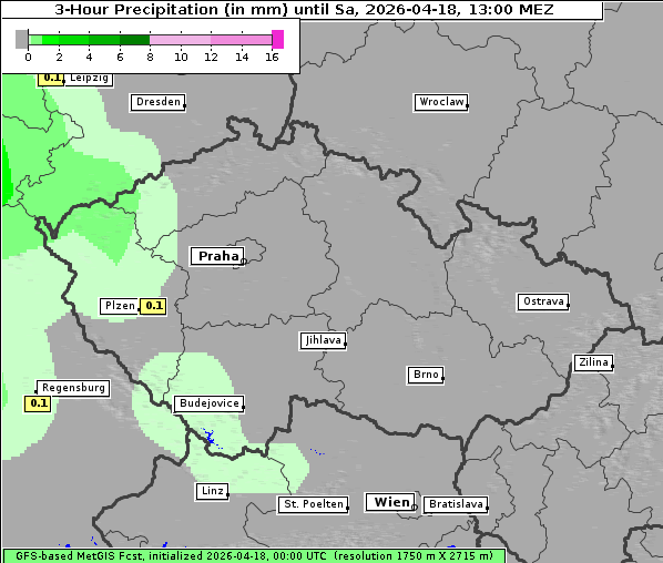 Niederschlag, 18. 4. 2026