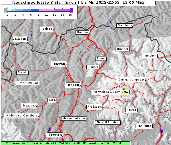 Neuschnee, 3. 12. 2025
