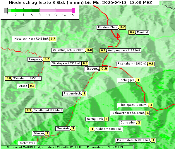 Niederschlag, 13. 4. 2026