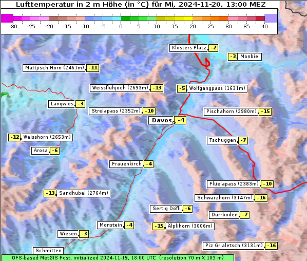 Temperatur, 20. 11. 2024