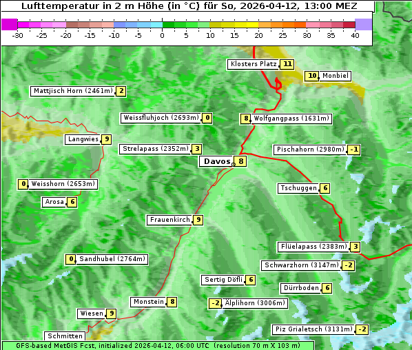 Temperatur, 12. 4. 2026