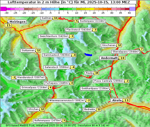 Temperatur, 15. 10. 2025