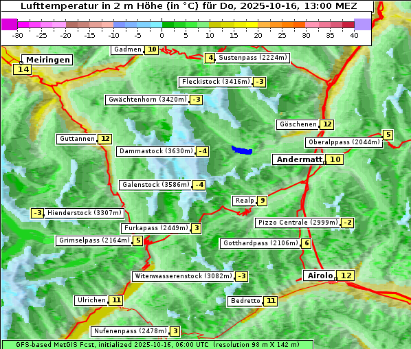 Temperatur, 16. 10. 2025