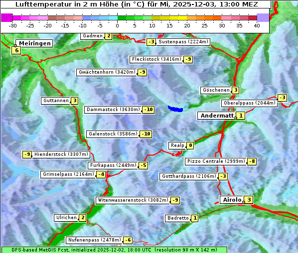Temperatur, 3. 12. 2025