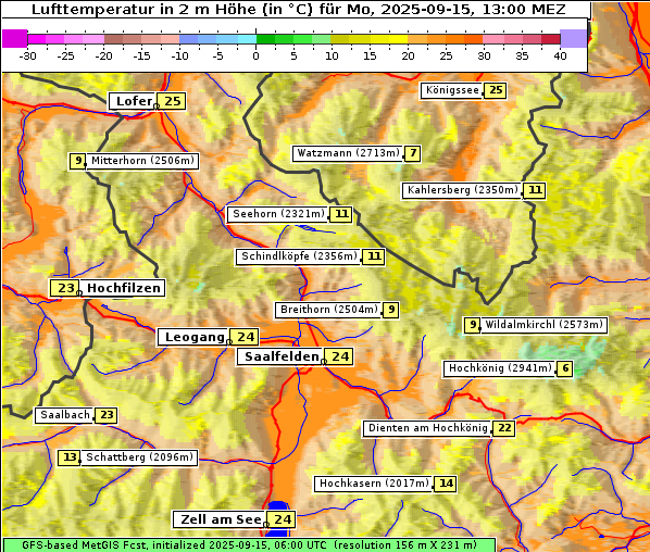 Temperatur, 15. 9. 2025