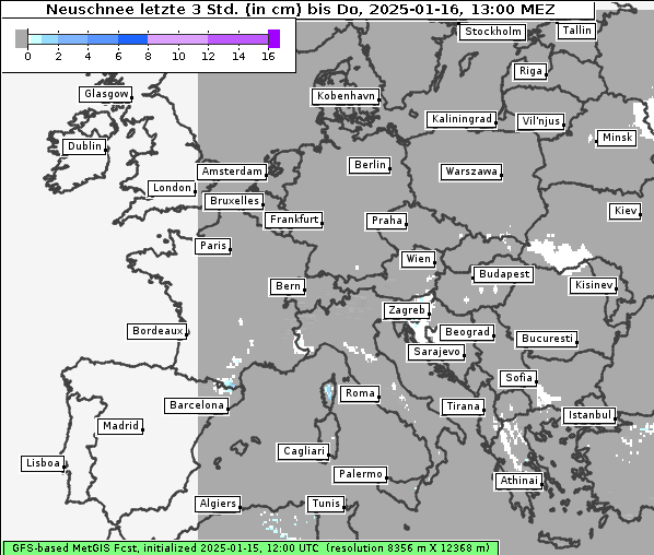 Neuschnee, 16. 1. 2025