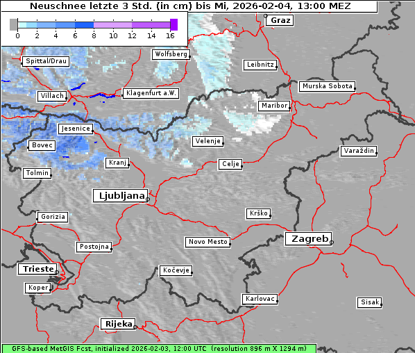 Neuschnee, 4. 2. 2026