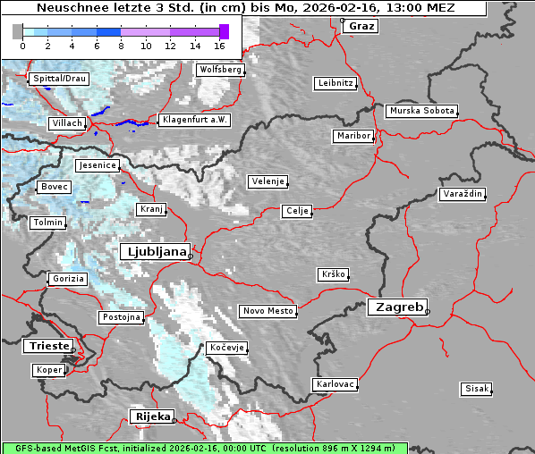 Neuschnee, 16. 2. 2026