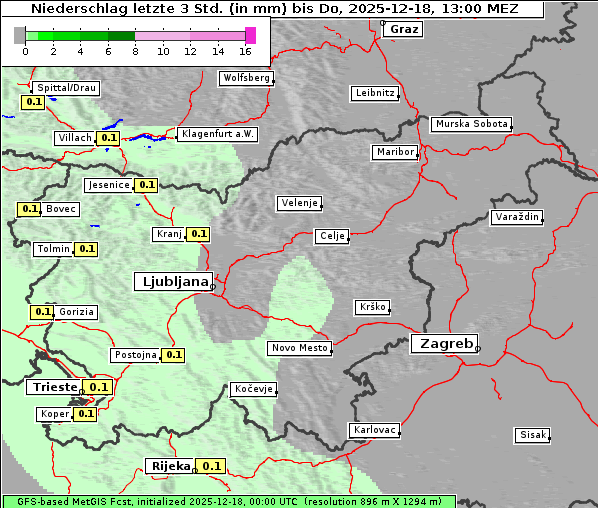 Niederschlag, 18. 12. 2025