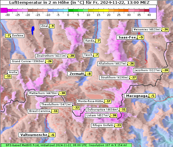 Temperatur, 22. 11. 2024