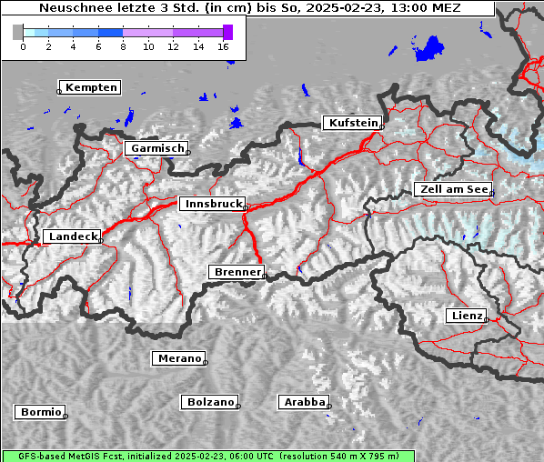 Neuschnee, 23. 2. 2025