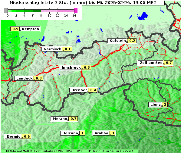 Niederschlag, 26. 2. 2025