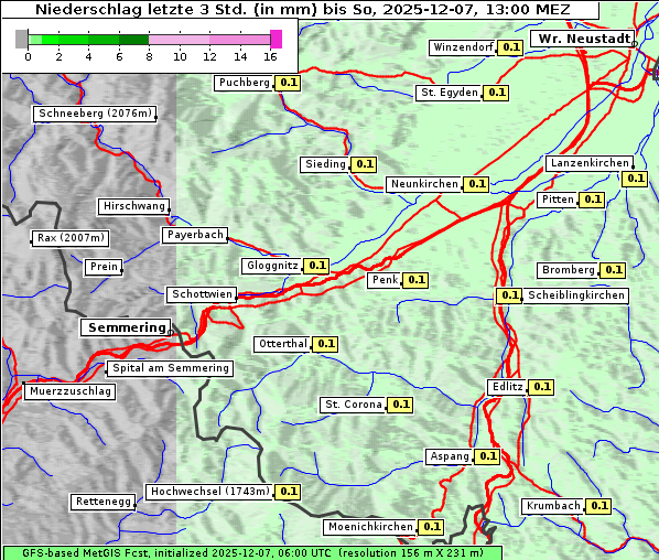 Niederschlag, 7. 12. 2025