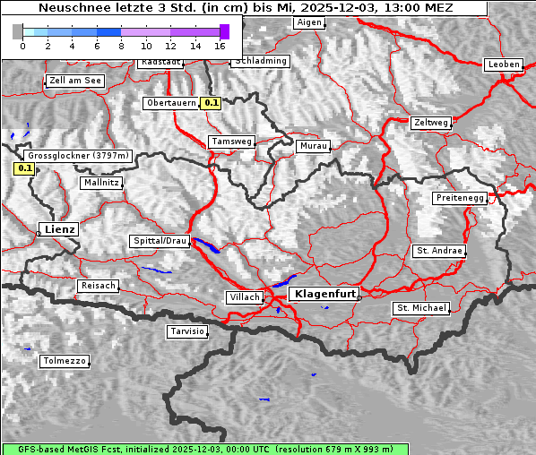 Neuschnee, 3. 12. 2025