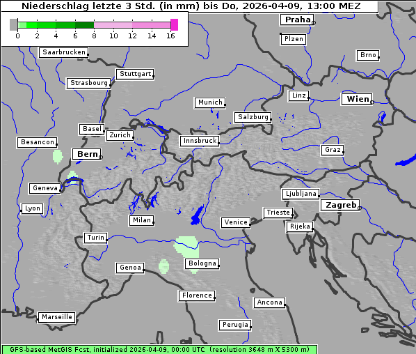 Niederschlag, 9. 4. 2026