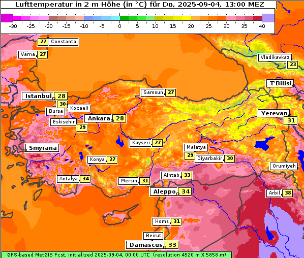 Temperatur, 4. 9. 2025