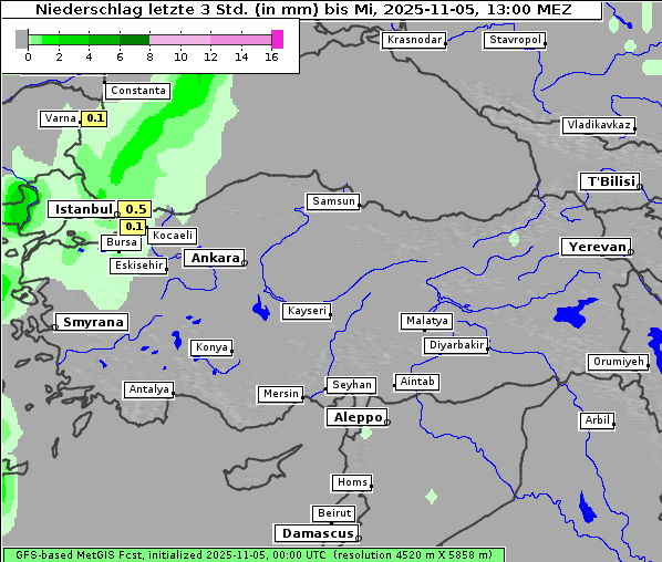 Niederschlag, 5. 11. 2025
